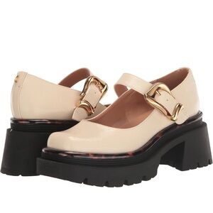 Women's Cream Mary Jane Platform Shoes